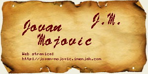Jovan Mojović vizit kartica